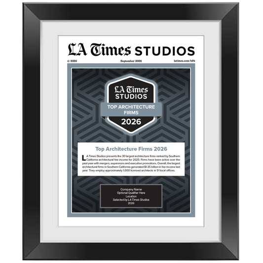 2026 Top Architecture Firms – Article in Black Frame