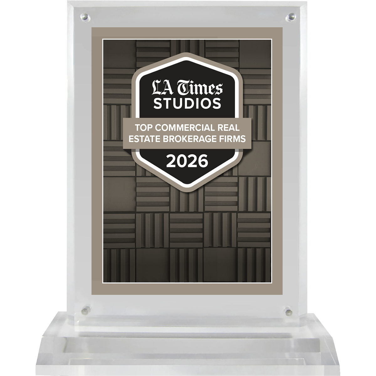 2026 Top Commercial Real Estate Brokerage Firms – Logo (Plaque included)