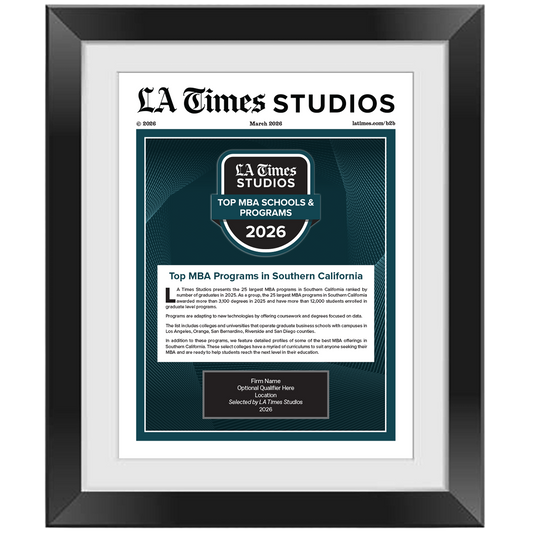 2026 Top MBA Schools & Programs – Article in Black Frame