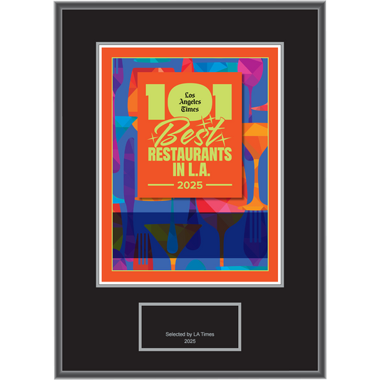 101 Best Restaurants in L.A. – 2025 – Logo With Free Plaque
