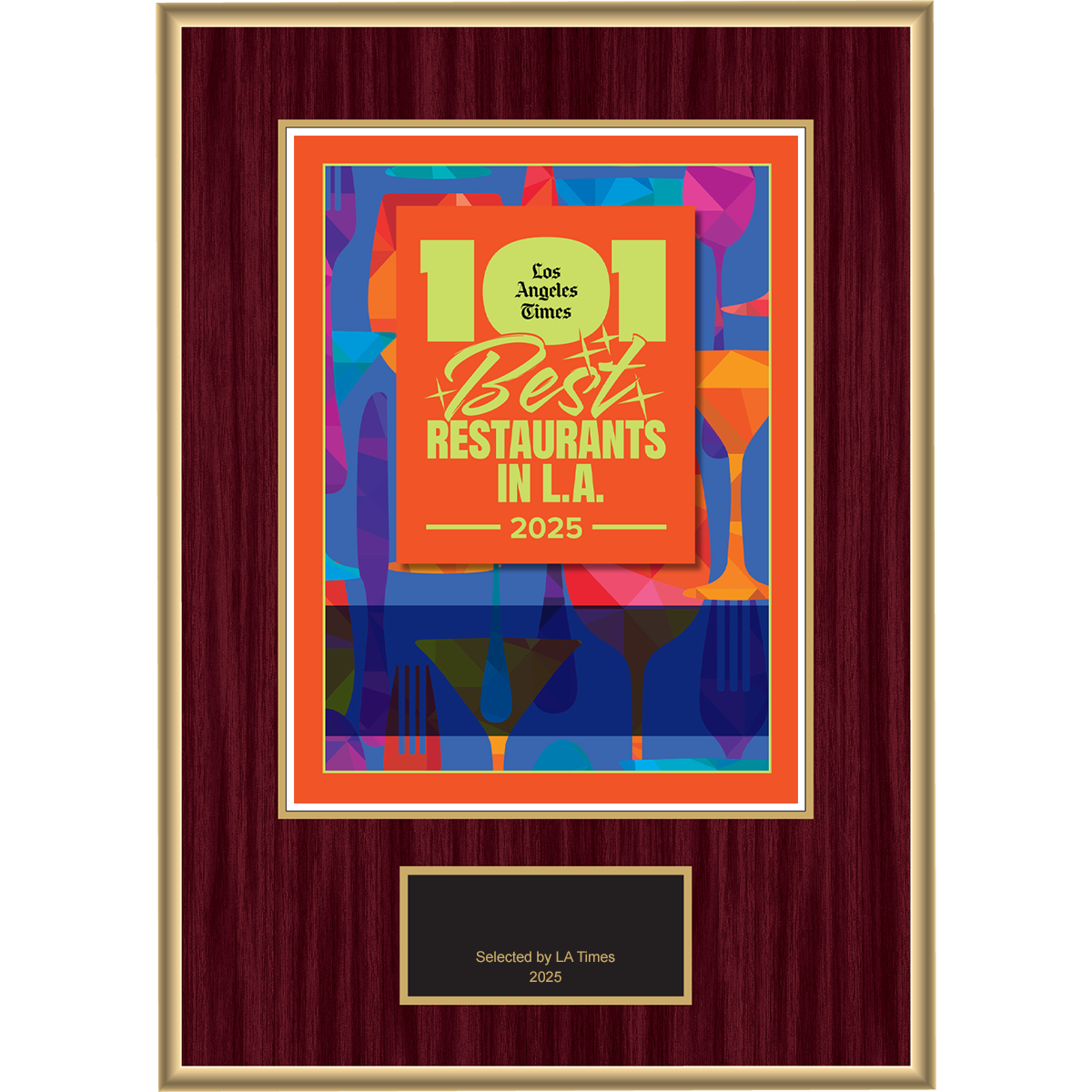 101 Best Restaurants in L.A. – 2025 – Logo (Plaque included)