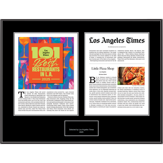 101 Best Restaurants in L.A. – 2025 – Two-Page Plaque