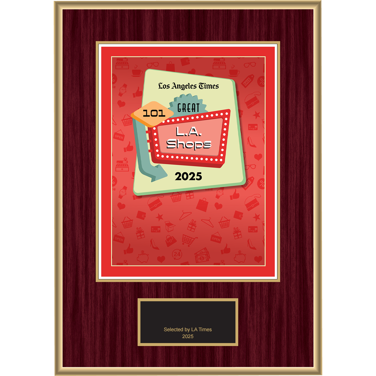 101 Great L.A. Shops – 2025 – Logo With Free Plaque