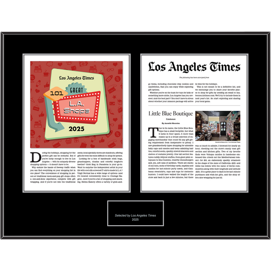 101 Great L.A. Shops – 2025 – Two-Page Plaque