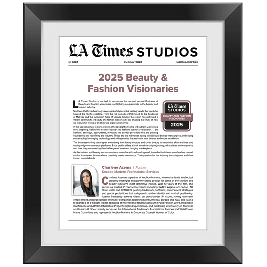2025 Beauty & Fashion Visionaries – Article in Black Frame