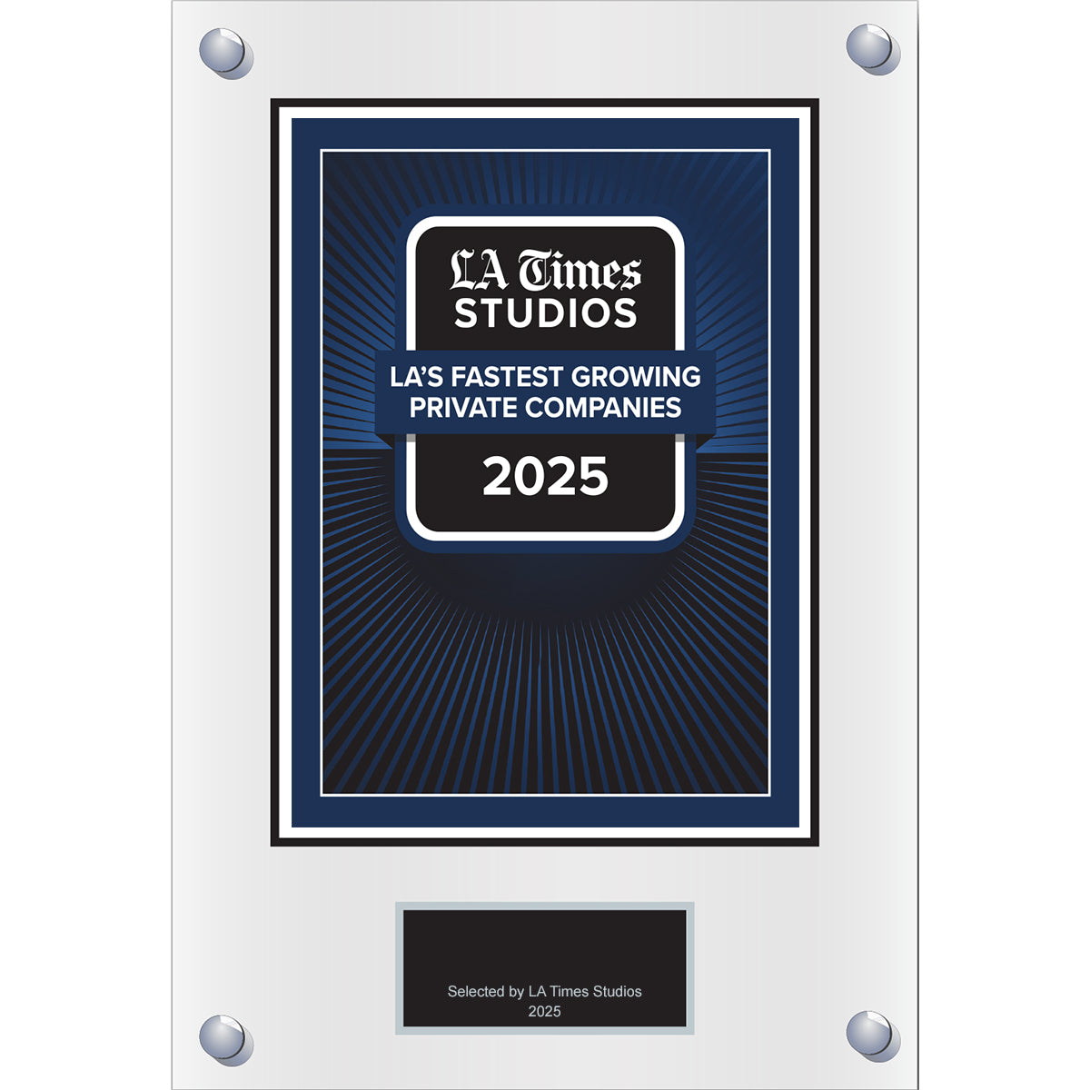 2025 LA’s Fastest Growing Private Companies – Logo (Plaque included)