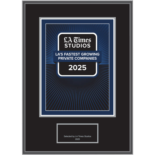 2025 LA’s Fastest Growing Private Companies – Logo With Free Plaque