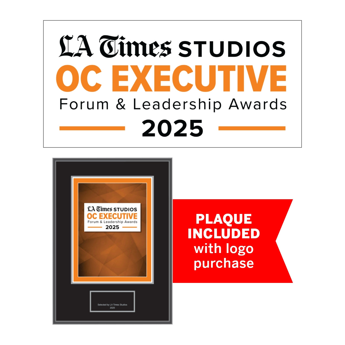 2025 OC Executive Forum & Leadership Awards – Logo (Plaque included)