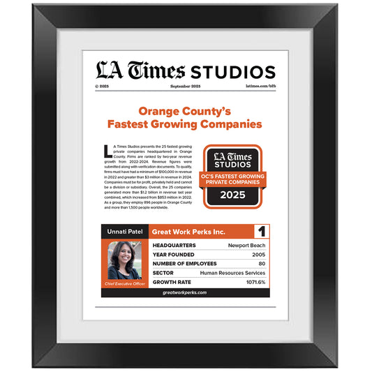 2025 OC’s Fastest Growing Private Companies – Article in Black Frame