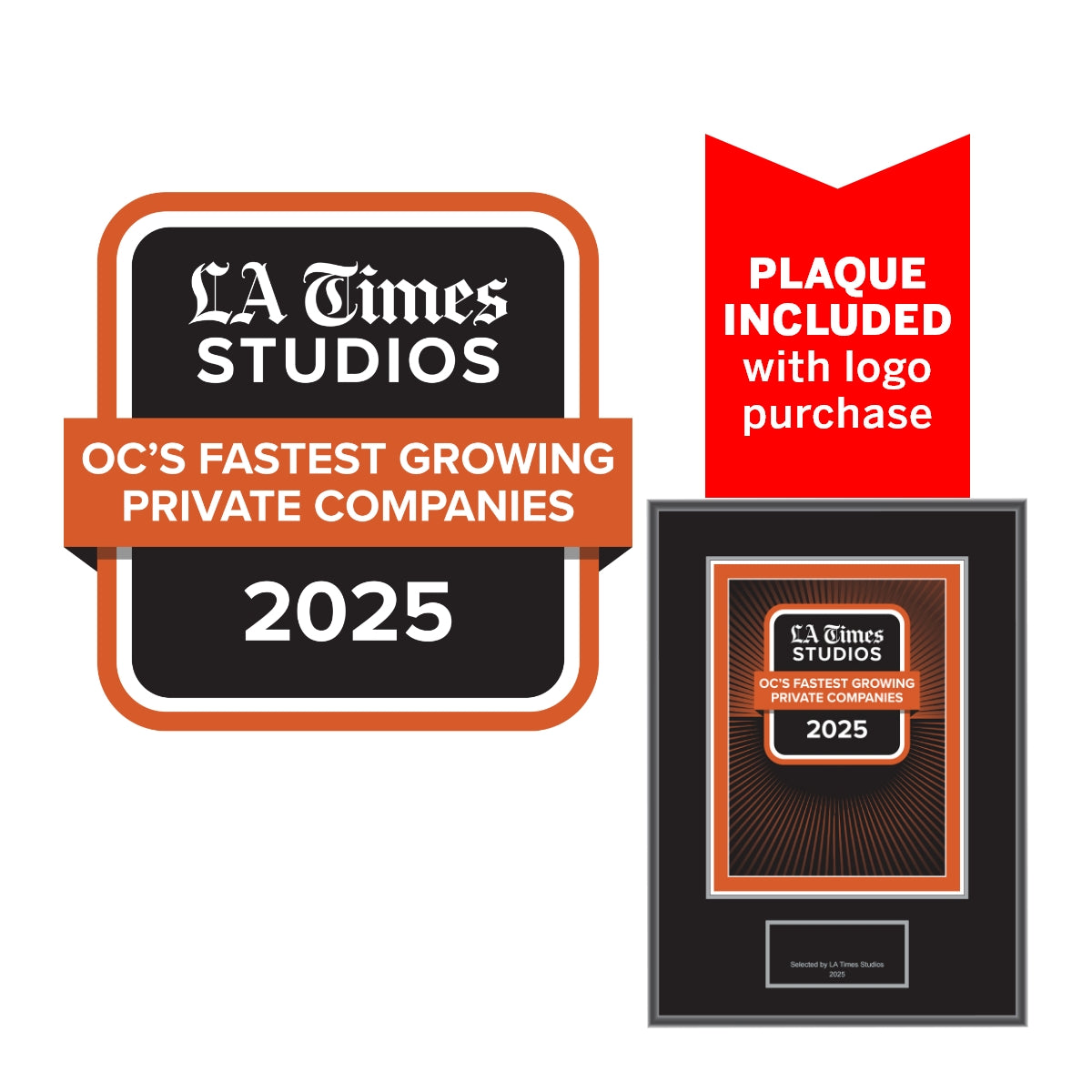 2025 OC’s Fastest Growing Private Companies – Logo (Plaque included)