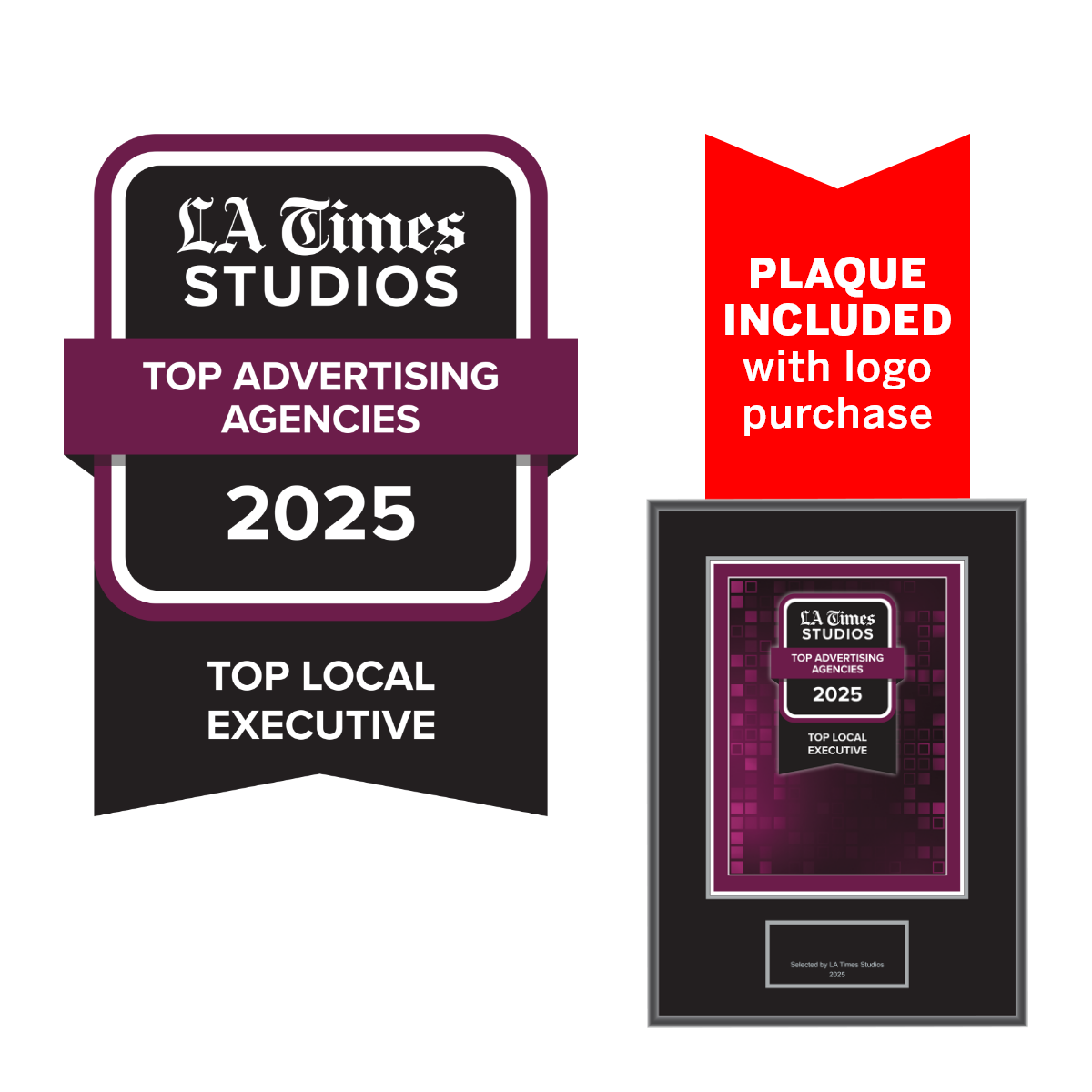 2025 Top Advertising Agencies: Top Local Executives – Logo (Plaque included)