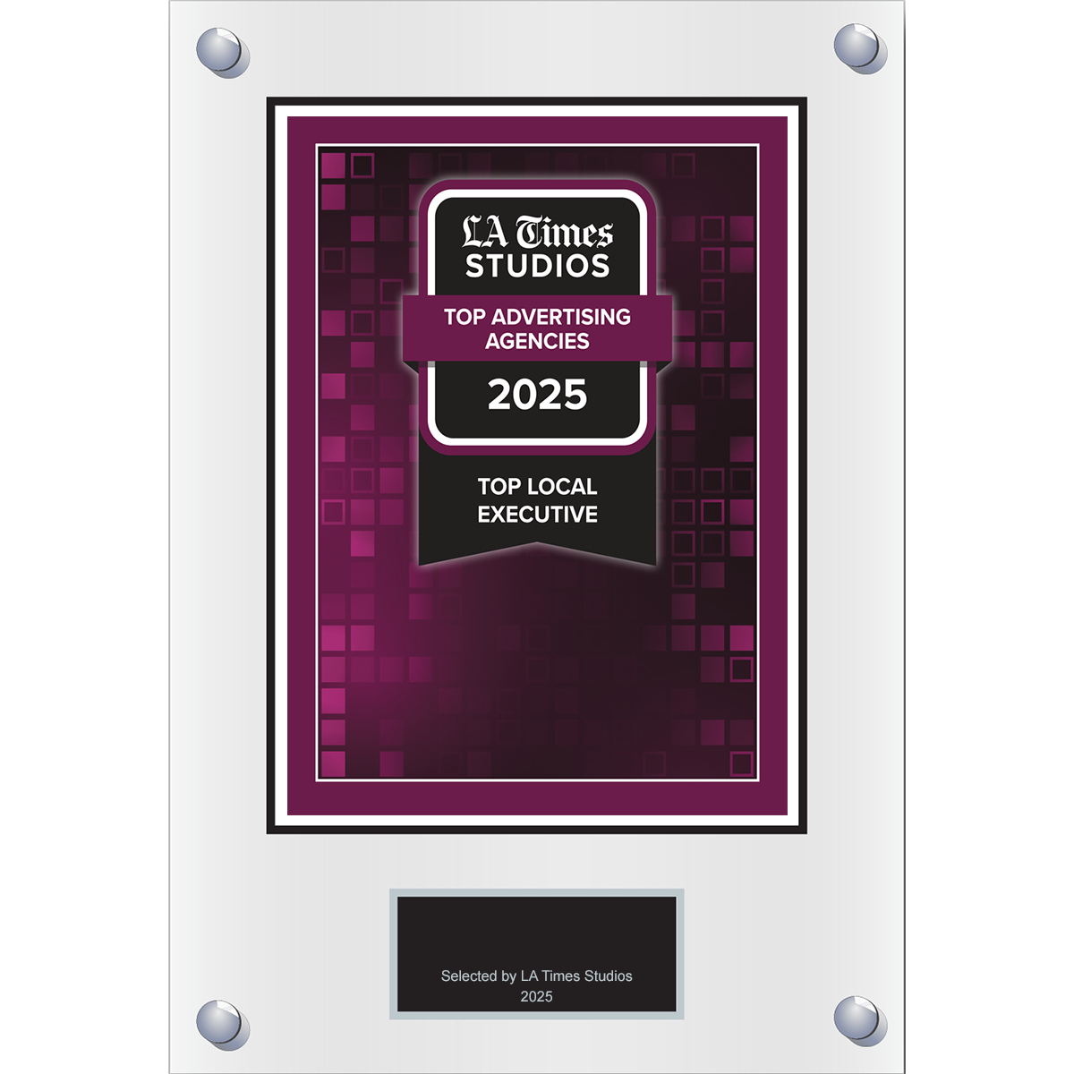 2025 Top Advertising Agencies: Top Local Executives – Logo (Plaque included)