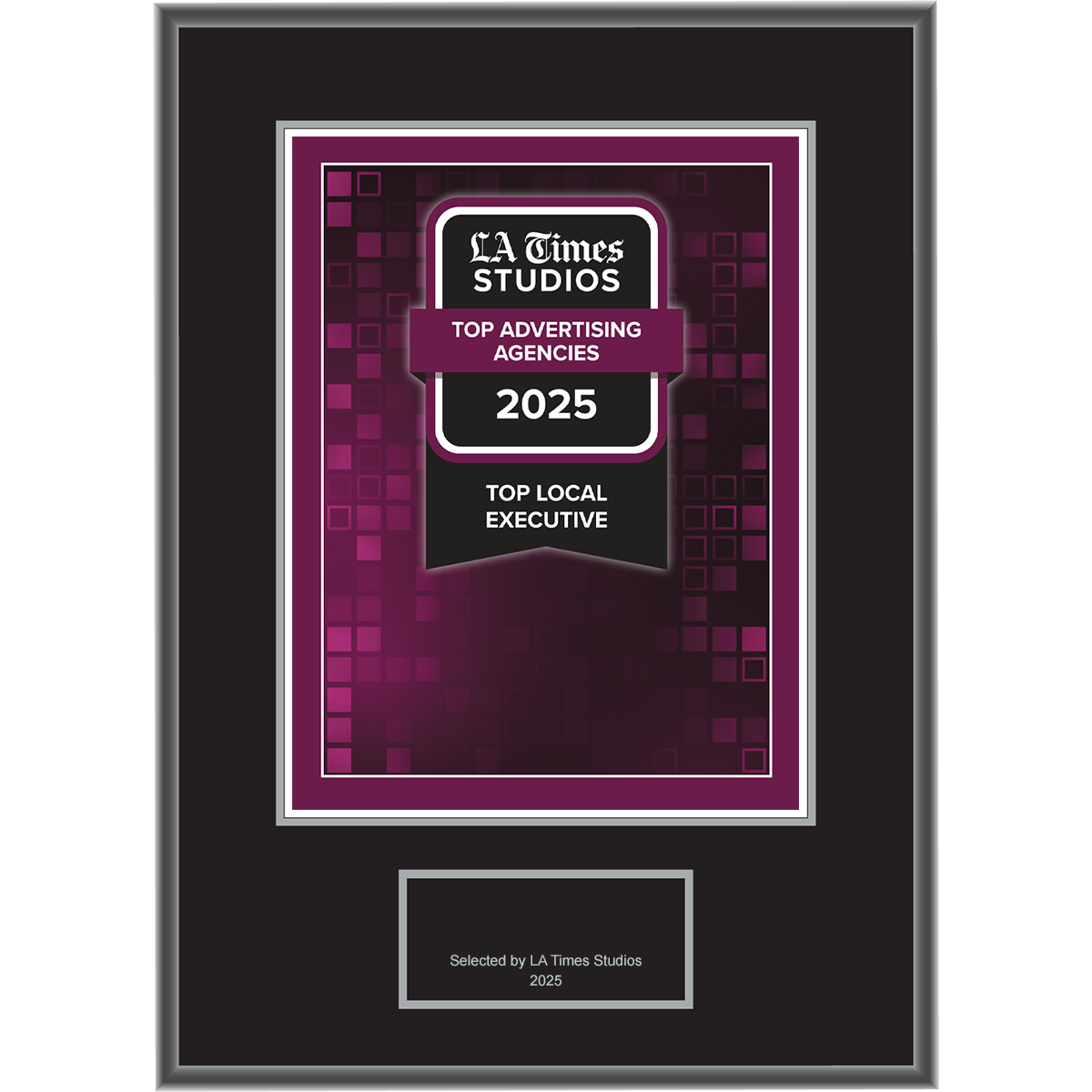2025 Top Advertising Agencies: Top Local Executives – Logo (Plaque included)