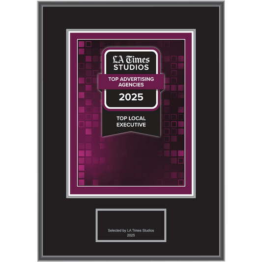 2025 Top Advertising Agencies: Top Local Executives – Logo With Free Plaque