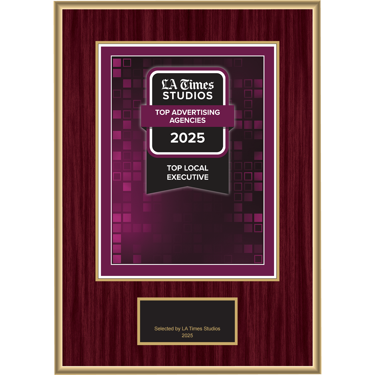 2025 Top Advertising Agencies: Top Local Executives – Logo (Plaque included)