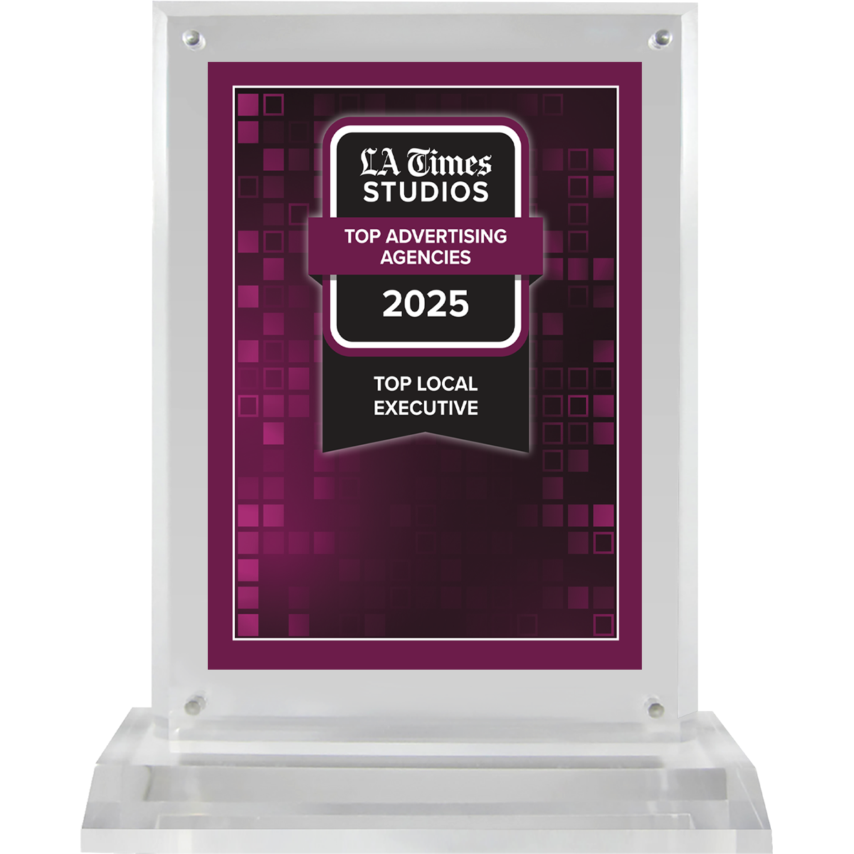 2025 Top Advertising Agencies: Top Local Executives – Plaque (With or Without Photo)