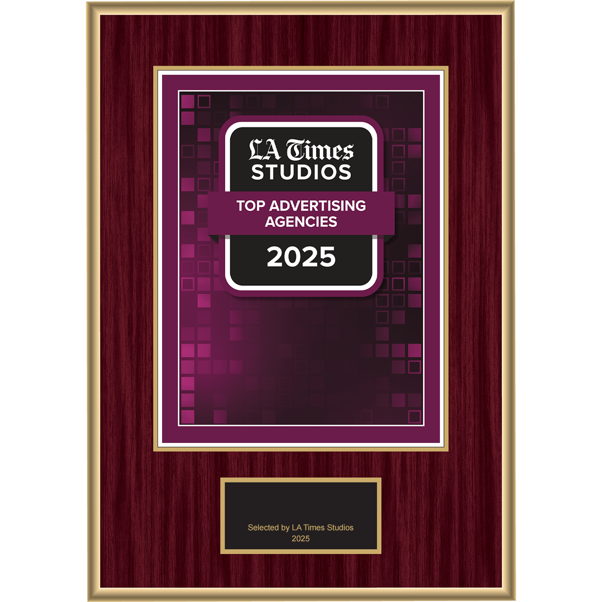 2025 Top Advertising Agencies – Logo (Plaque included)