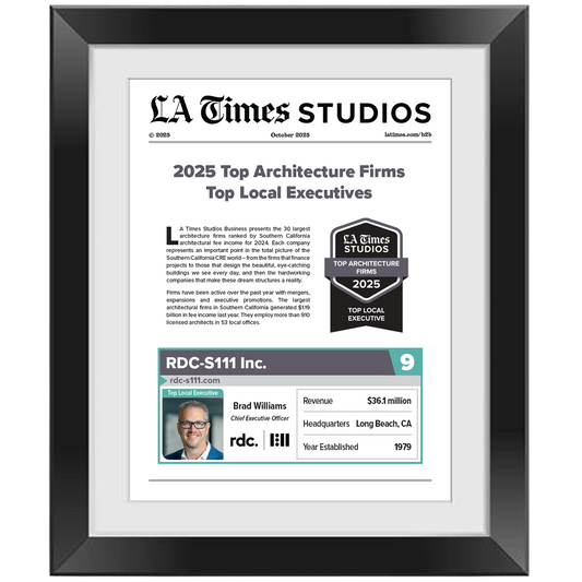 2025 Top Architecture Firms: Top Local Executive – Article in Black Frame