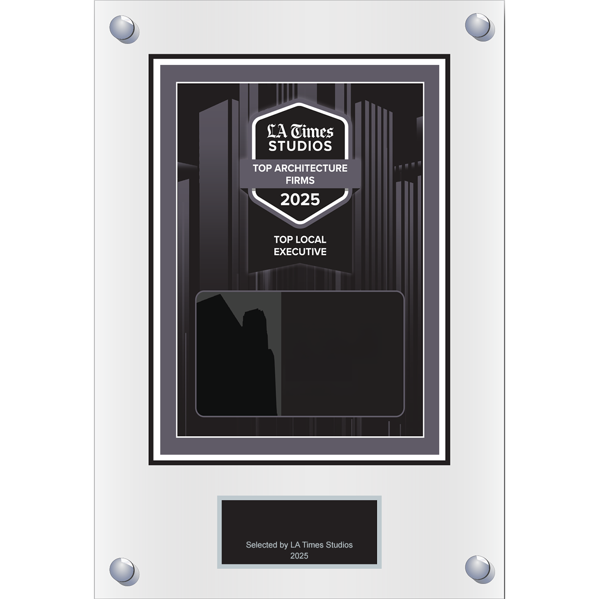 2025 Top Architecture Firms: Top Local Executive – Plaque (With or Without Photo)