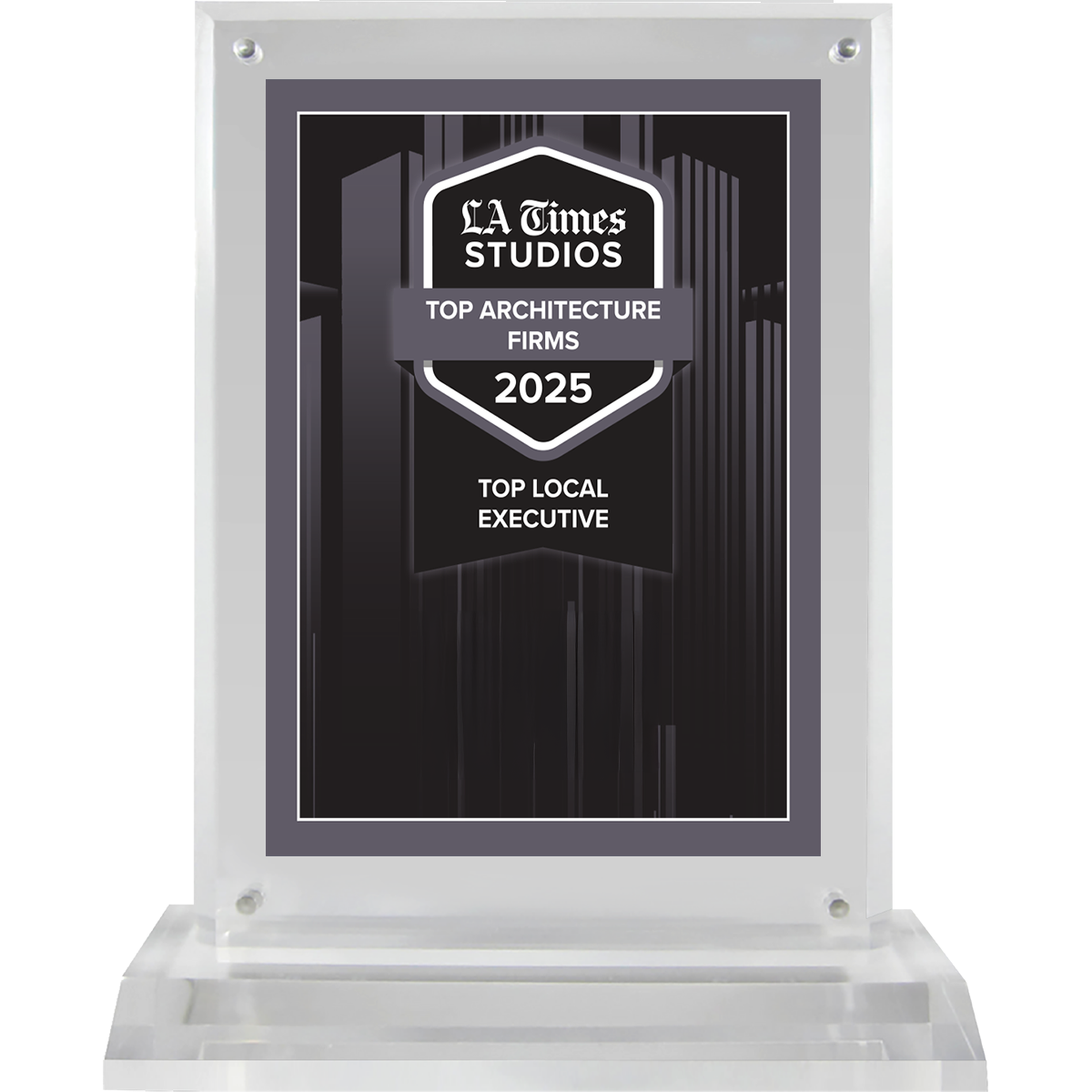 2025 Top Architecture Firms: Top Local Executive – Plaque (With or Without Photo)