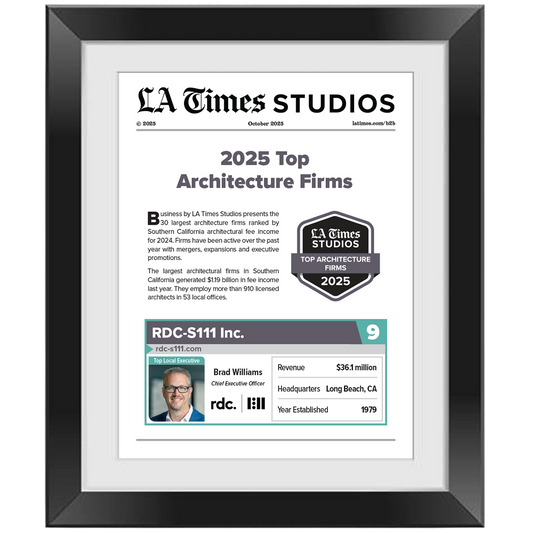 2025 Top Architecture Firms – Article in Black Frame
