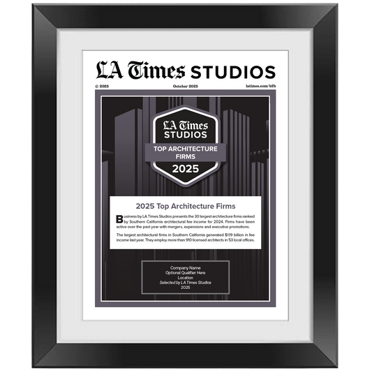 2025 Top Architecture Firms – Article in Black Frame