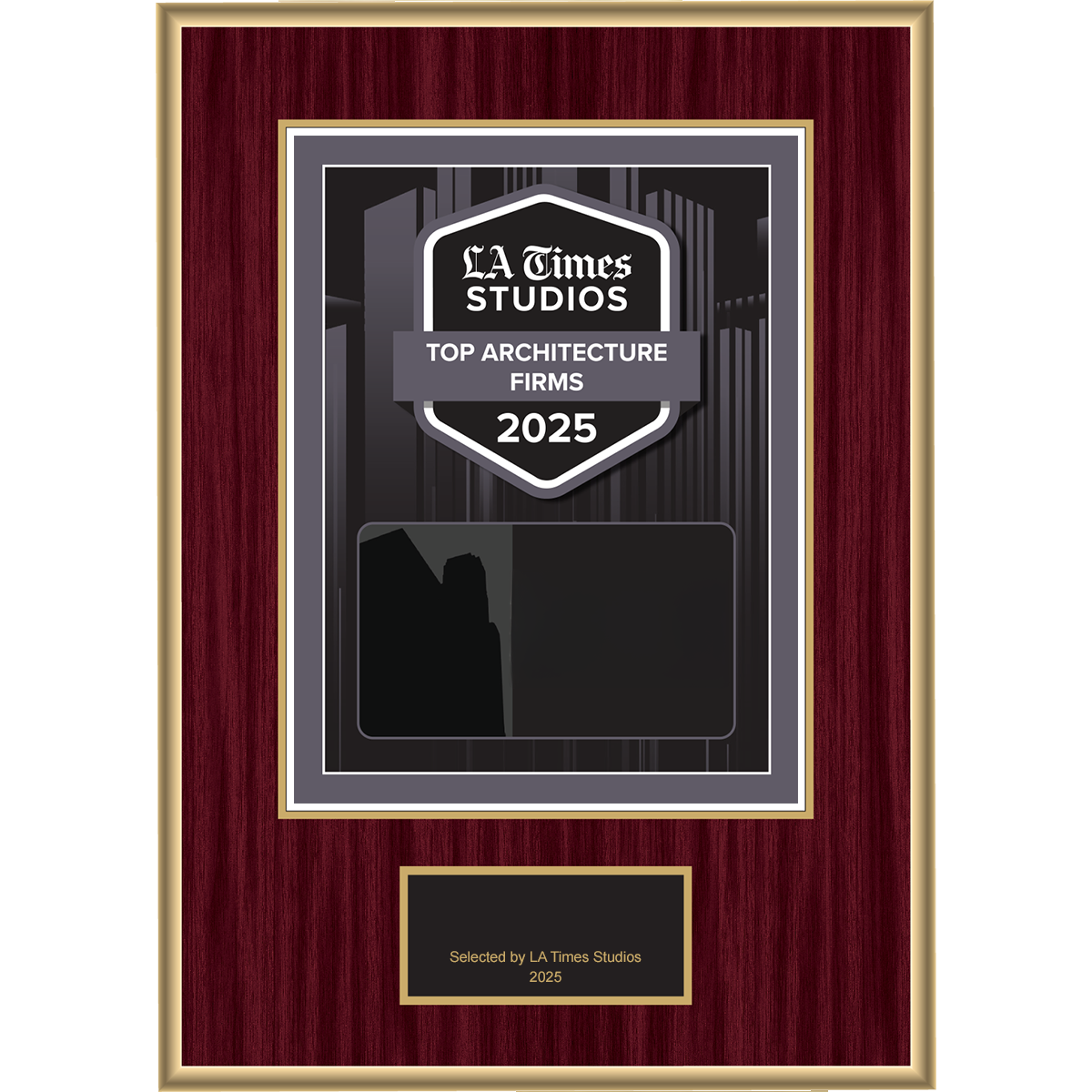 2025 Top Architecture Firms – Plaque (With or Without Photo)