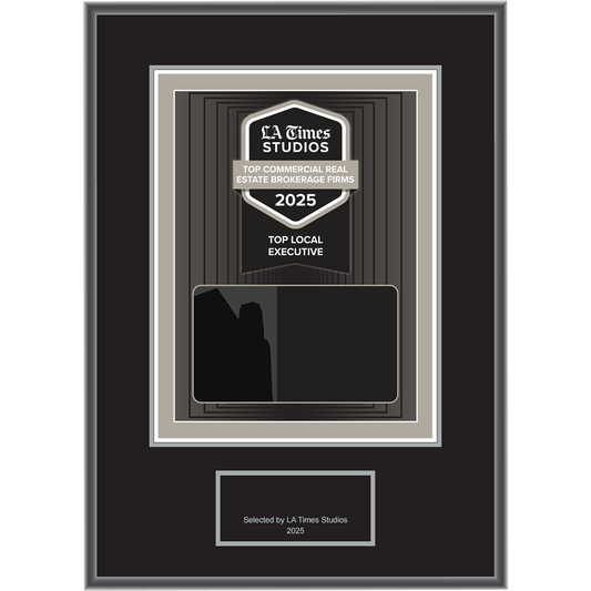2025 Top Commercial Real Estate Brokerage Firms: Top Local Executive – Plaque (With or Without Photo)