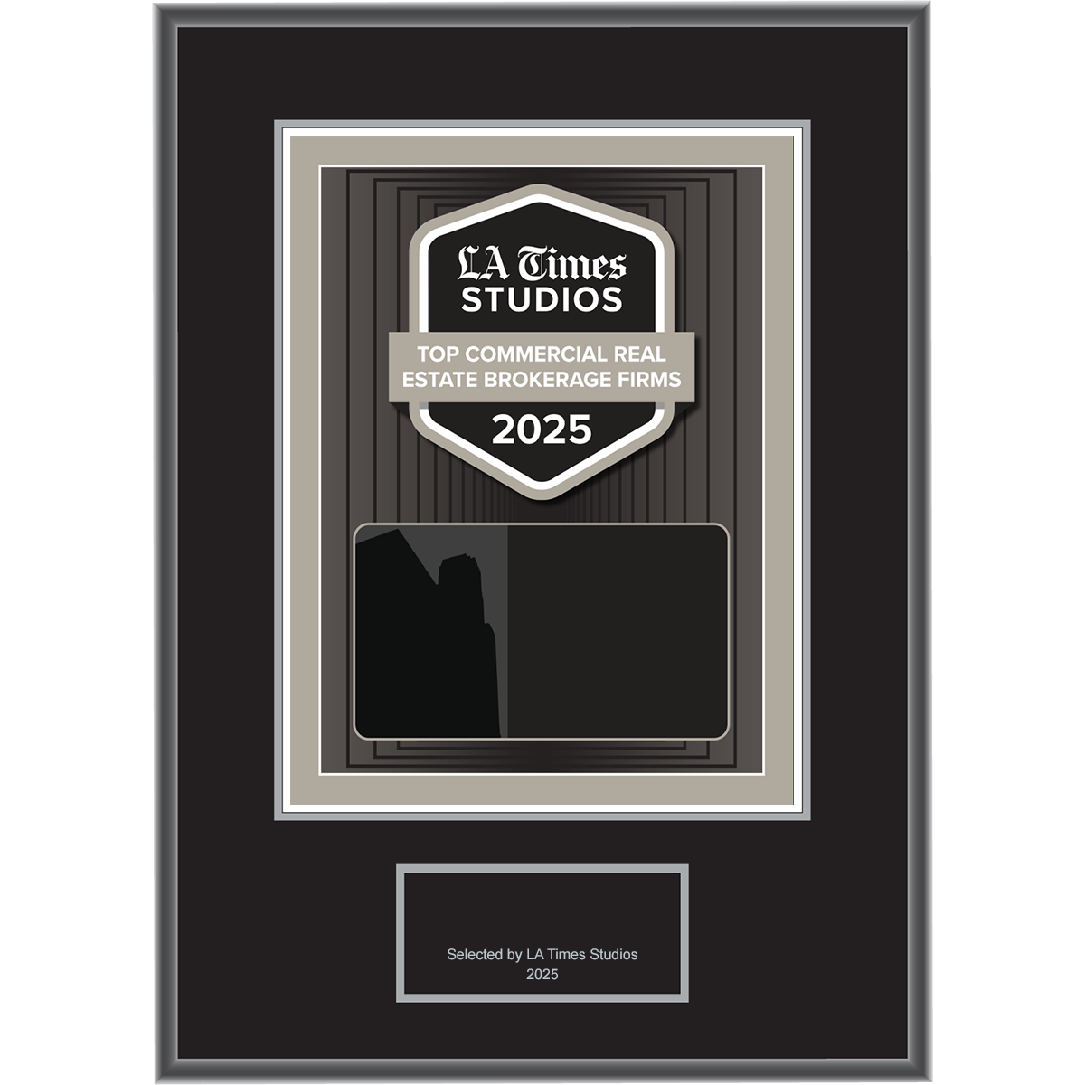2025 Top Commercial Real Estate Brokerage Firms – Plaque (With or Without Photo)