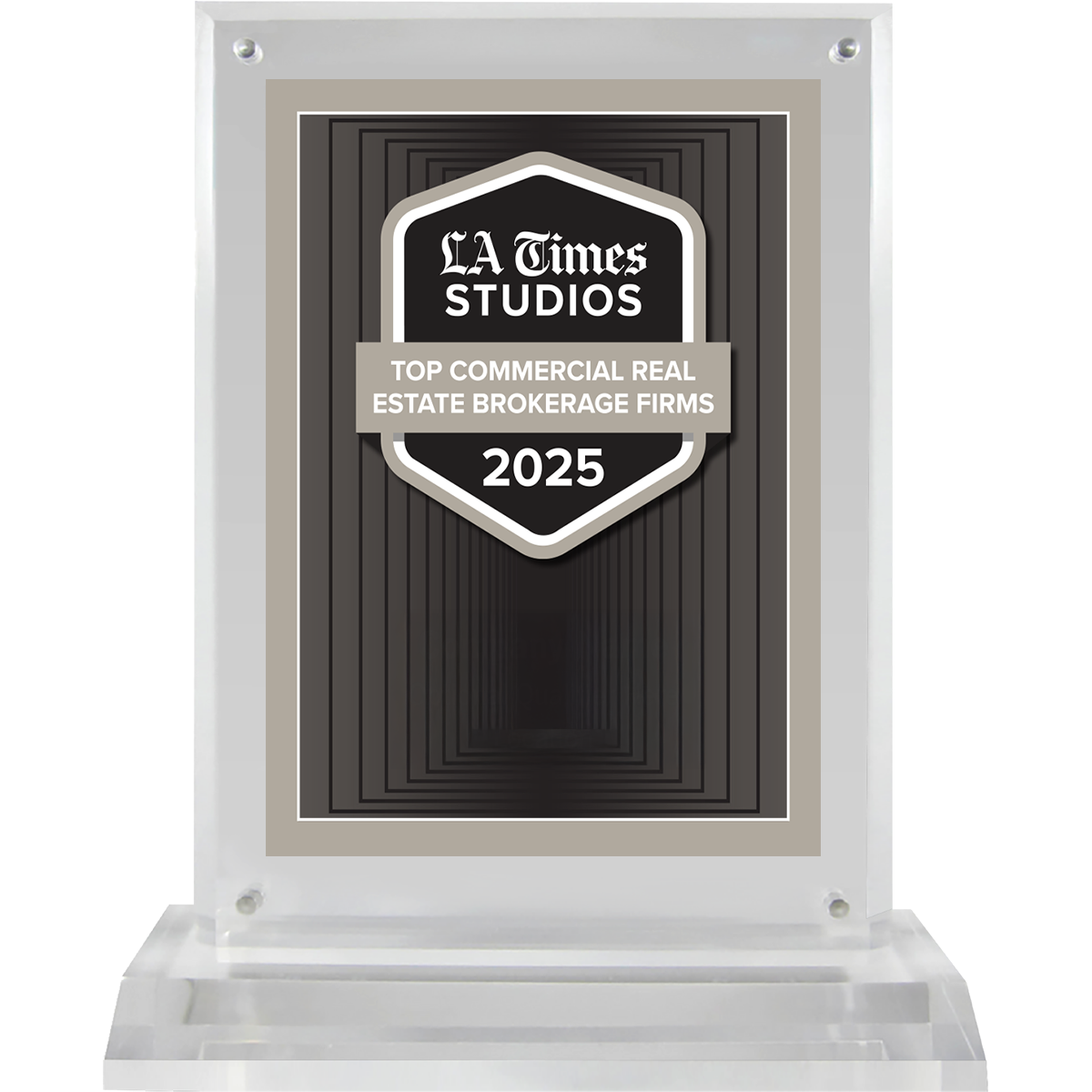 2025 Top Commercial Real Estate Brokerage Firms – Logo (Plaque included)