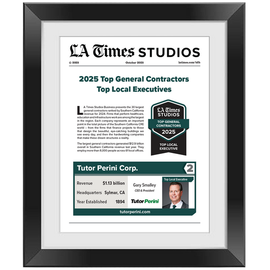2025 Top General Contractors: Top Local Executive – Article in Black Frame