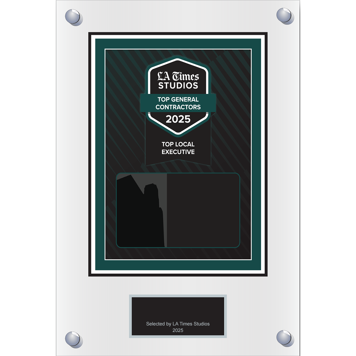 2025 Top General Contractors: Top Local Executive – Plaque (With or Without Photo)