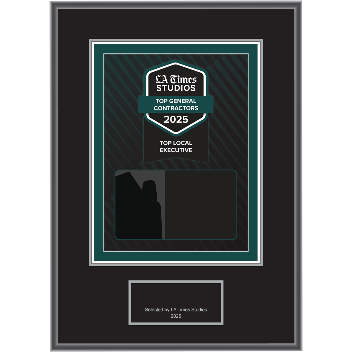 2025 Top General Contractors: Top Local Executive – Plaque (With or Without Photo)