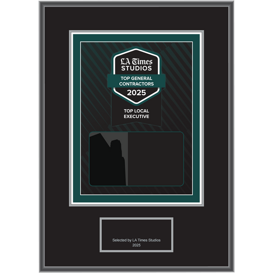 2025 Top General Contractors: Top Local Executive – Plaque (With or Without Photo)