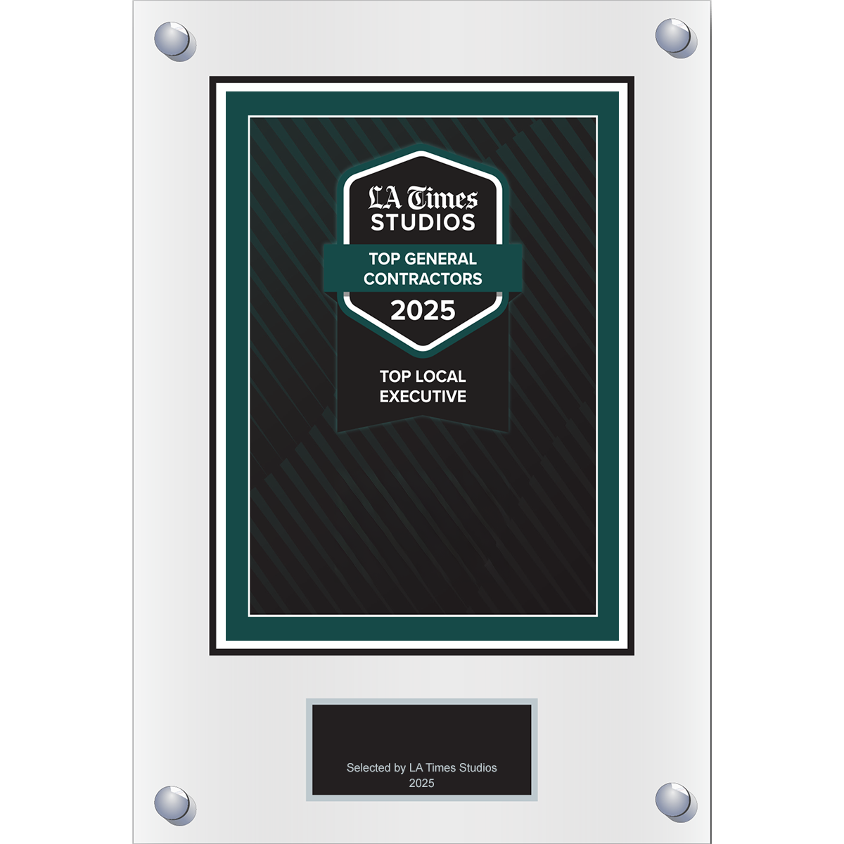 2025 Top General Contractors: Top Local Executive – Logo (Plaque included)