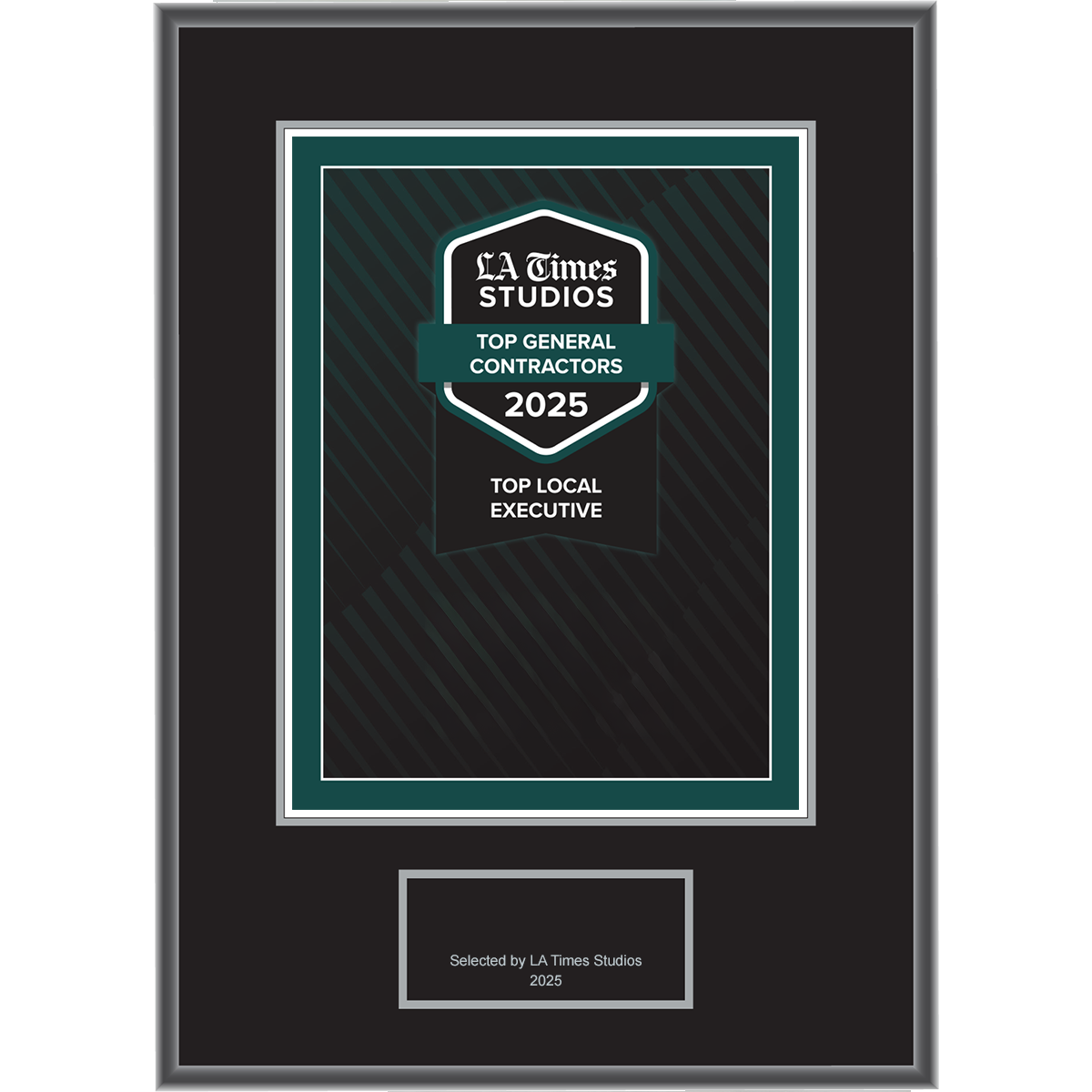 2025 Top General Contractors: Top Local Executive – Logo (Plaque included)