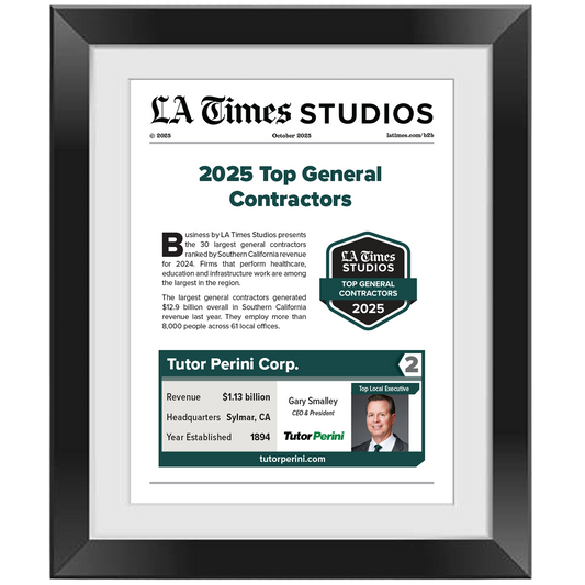 2025 Top General Contractors – Article in Black Frame
