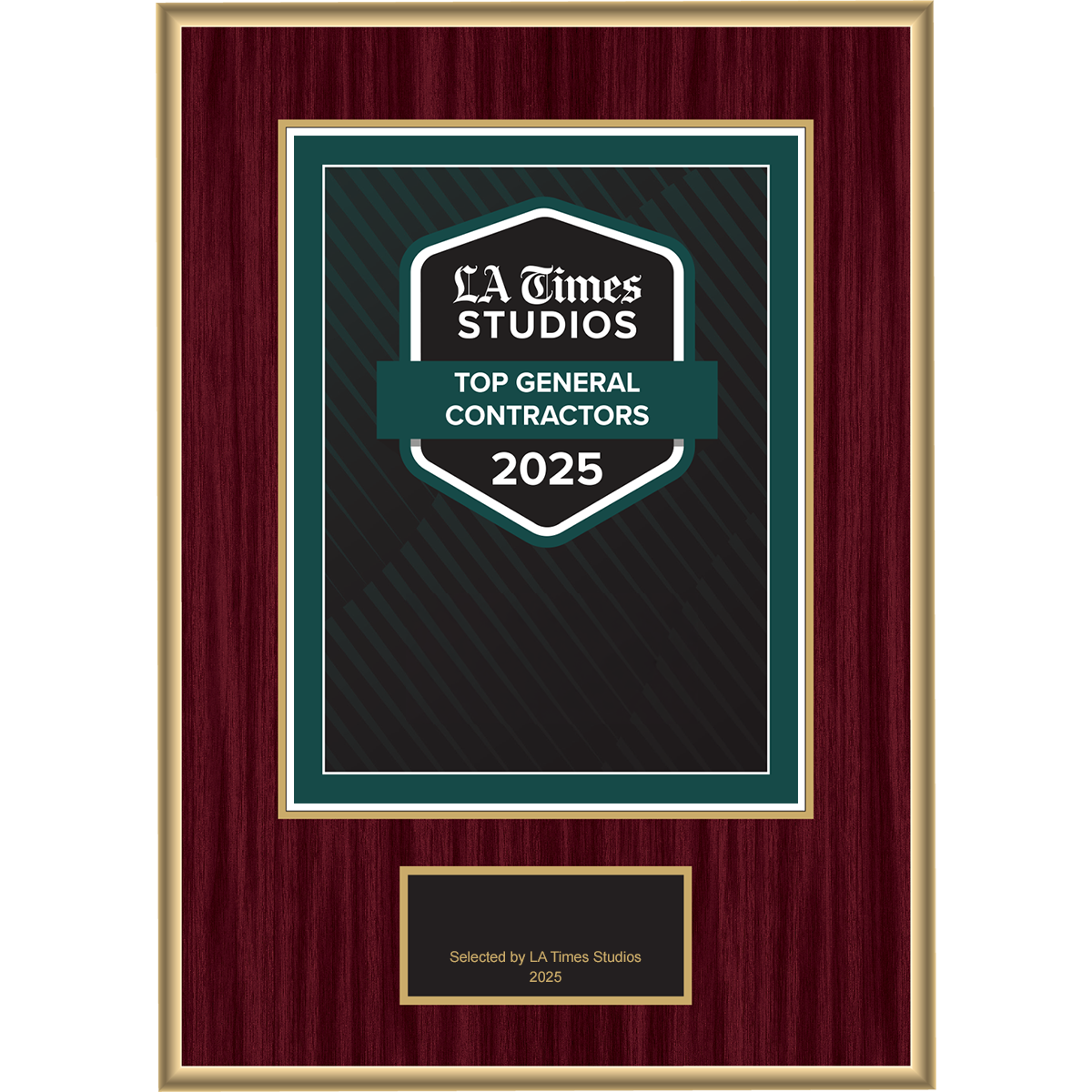 2025 Top General Contractors – Logo With Free Plaque