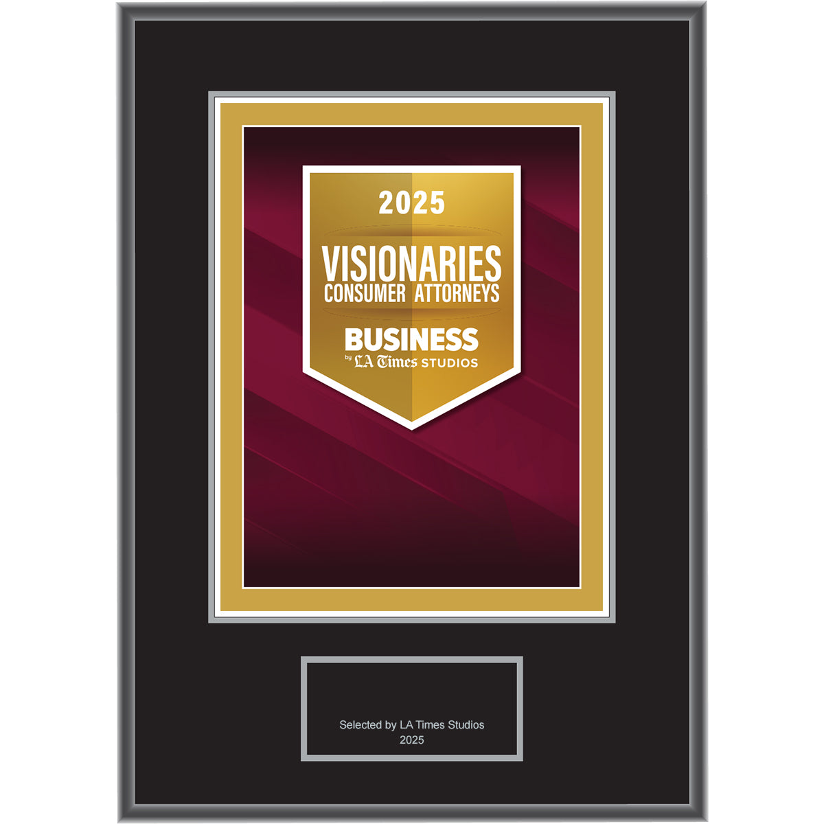 2025 Consumer Attorney Visionaries – Plaque (With or Without Photo)
