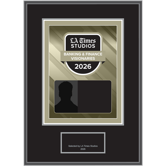 2026 Banking & Finance Visionaries – Plaque (With or Without Photo)