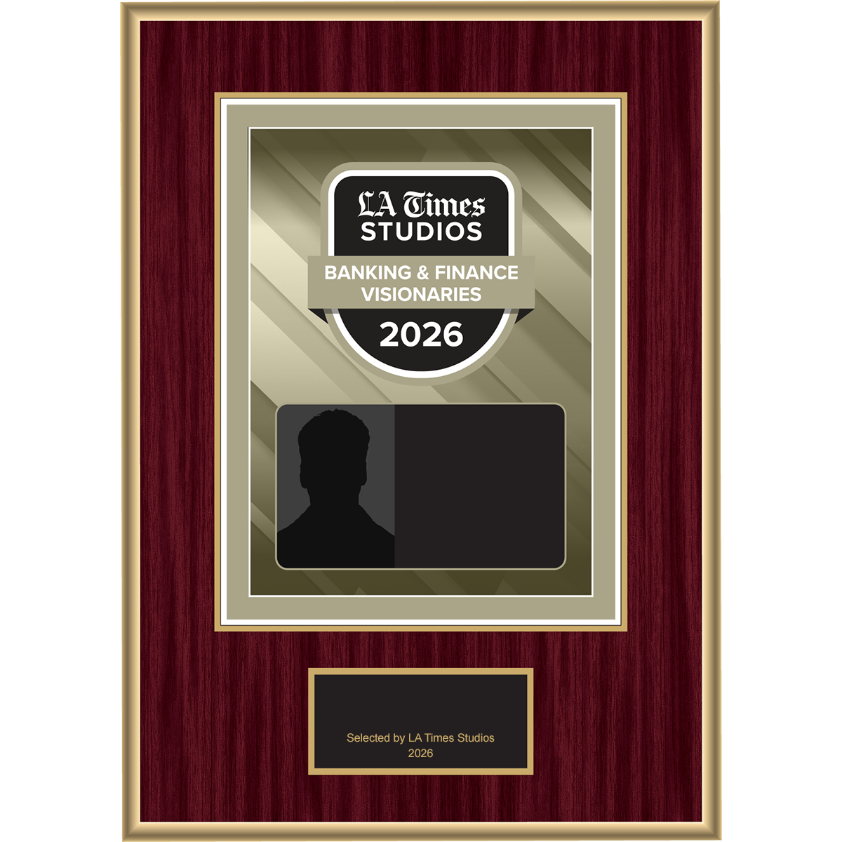 2026 Banking & Finance Visionaries – Plaque (With or Without Photo)