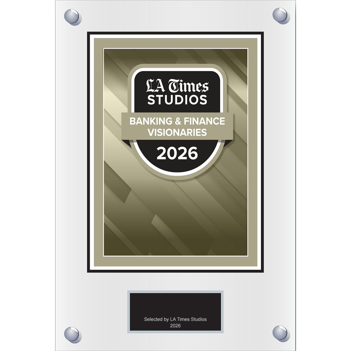 2026 Banking & Finance Visionaries – Logo (Plaque included)