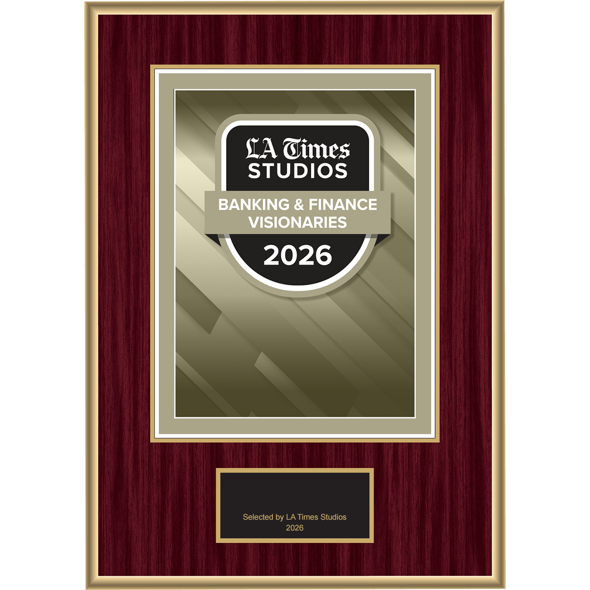 2026 Banking & Finance Visionaries – Logo (Plaque included)