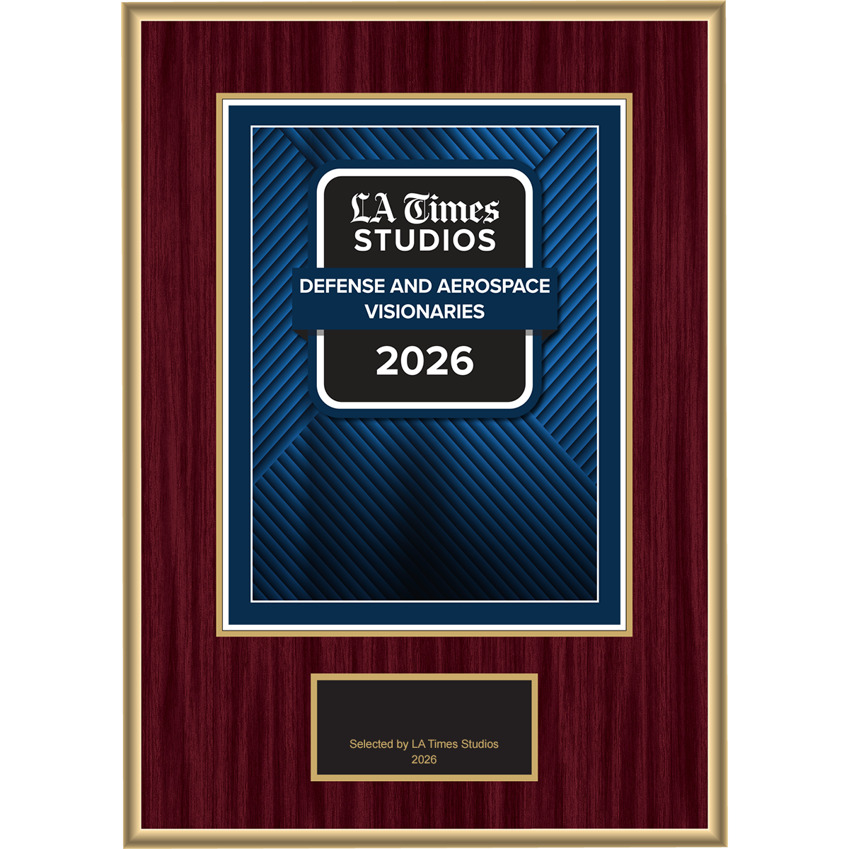 2026 Defense and Aerospace Visionaries – Plaque (With or Without Photo)