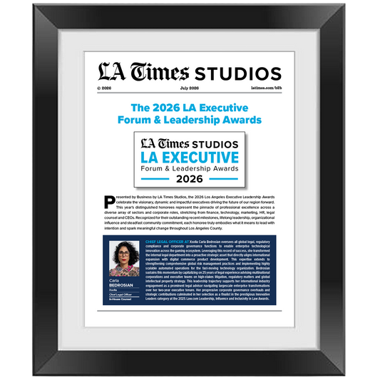 2026 LA Executive Forum & Leadership Awards – Article in Black Frame