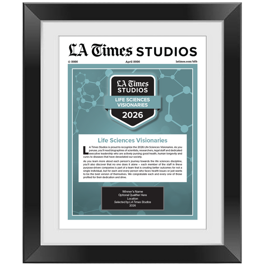 2026 Life Sciences Visionaries – Article in Black Frame