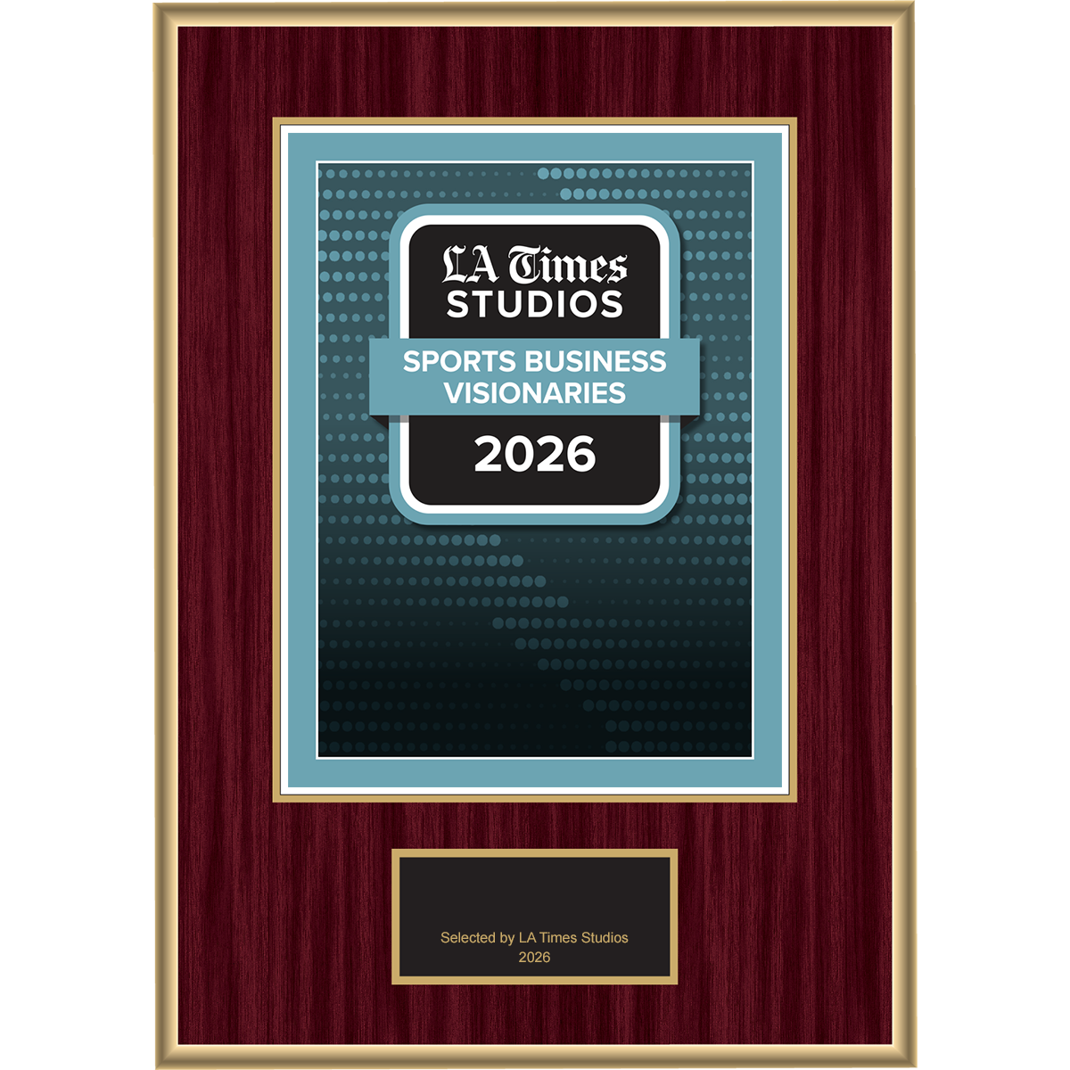 2026 Sports Business Visionaries – Plaque (With or Without Photo)