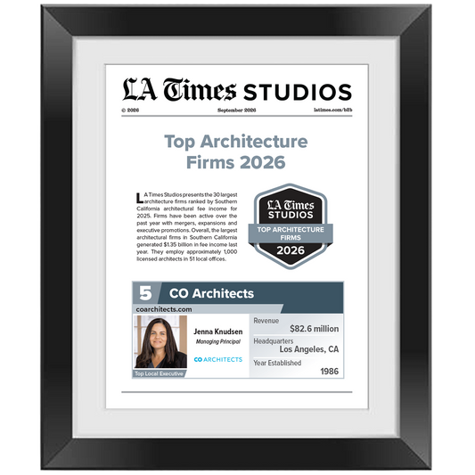 2026 Top Architecture Firms – Article in Black Frame