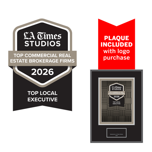 2026 Top Commercial Real Estate Brokerage Firms: Top Local Executive – Logo (Plaque included)