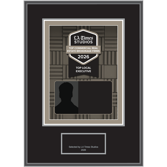 2026 Top Commercial Real Estate Brokerage Firms: Top Local Executive – Plaque (With or Without Photo)